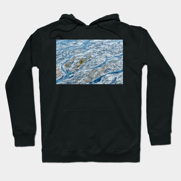 Waiho River from the air Hoodie by charlesk